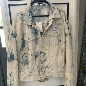 Free people denim jacket new w tag xl